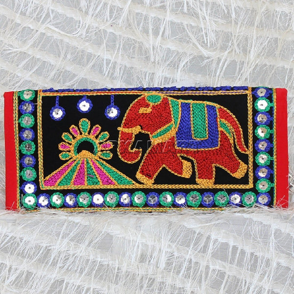Hand Purse for Women -Traditional Embroidery Clutch - ApkaMart