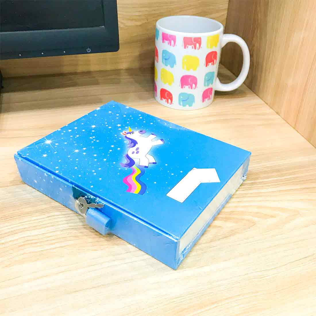 Diary With Lock Unicorn Design - for Kids, Children, School Student, Return Gifts - ApkaMart