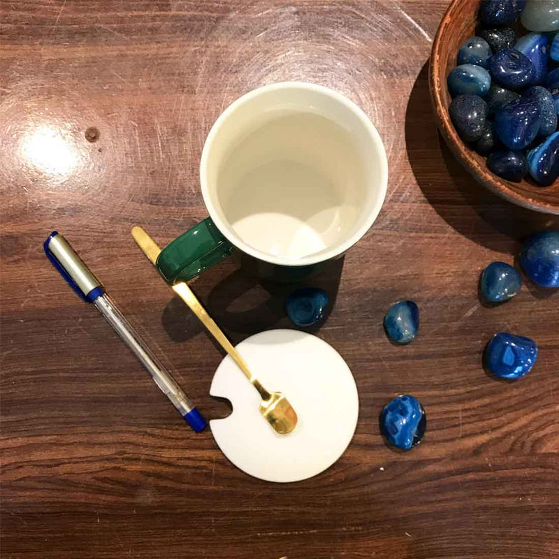 Unique Mug with Spoon and Lid - For Birthday Gift - ApkaMart