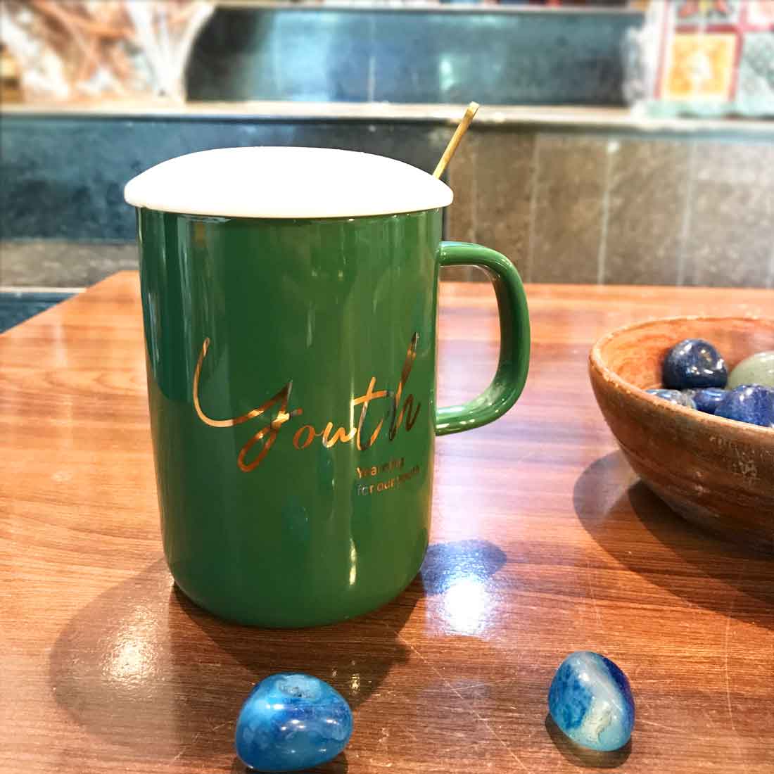 Unique Mug with Spoon and Lid - For Birthday Gift - ApkaMart