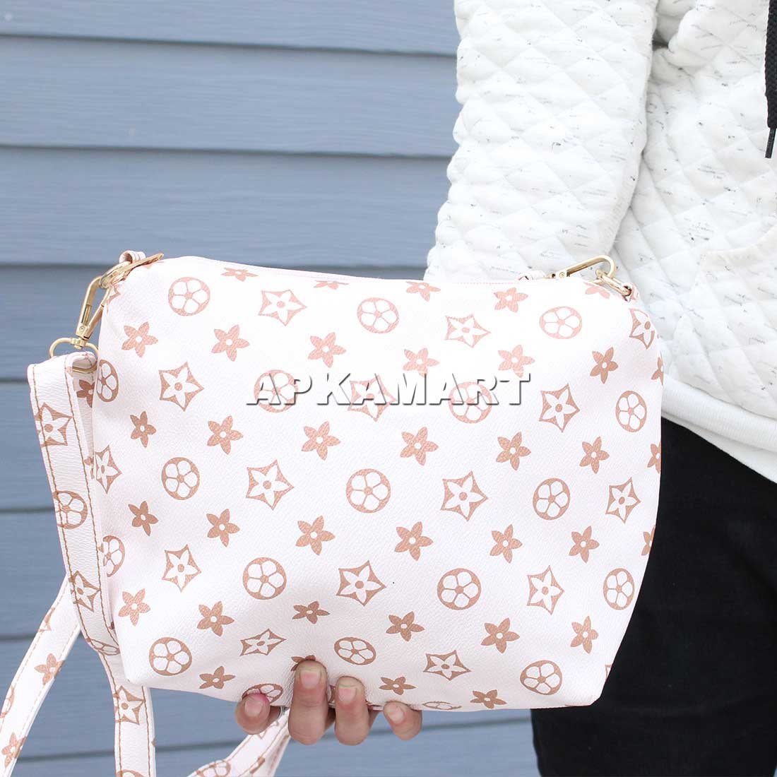 Buy White Printed Bag 9 Inch Online at Best Prices