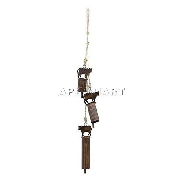Wind Chime - Cow Bell Design - for Home, Office & Garden Decoration - 25 Inch - ApkaMart