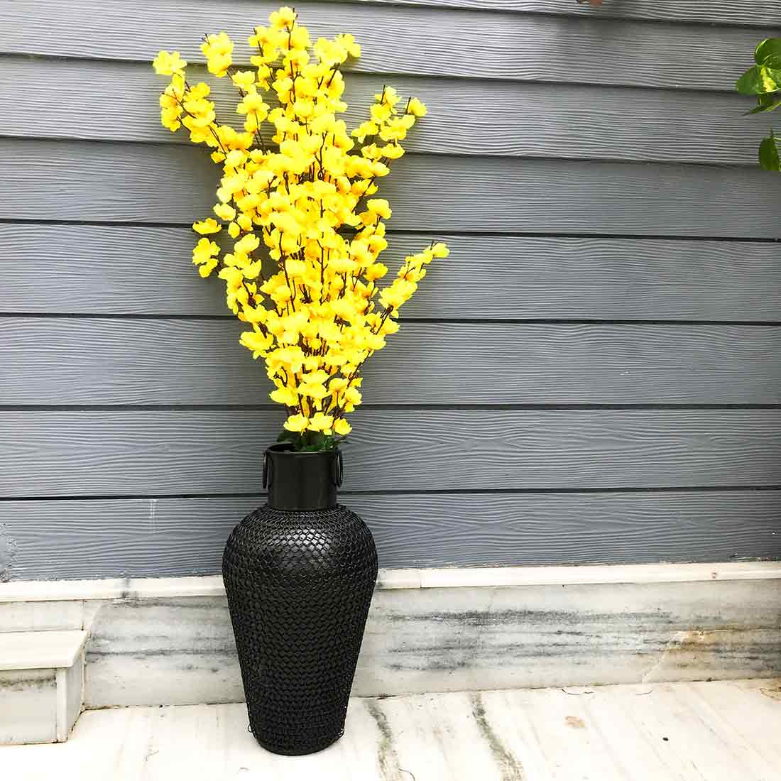 Fake yellow hot sale flowers