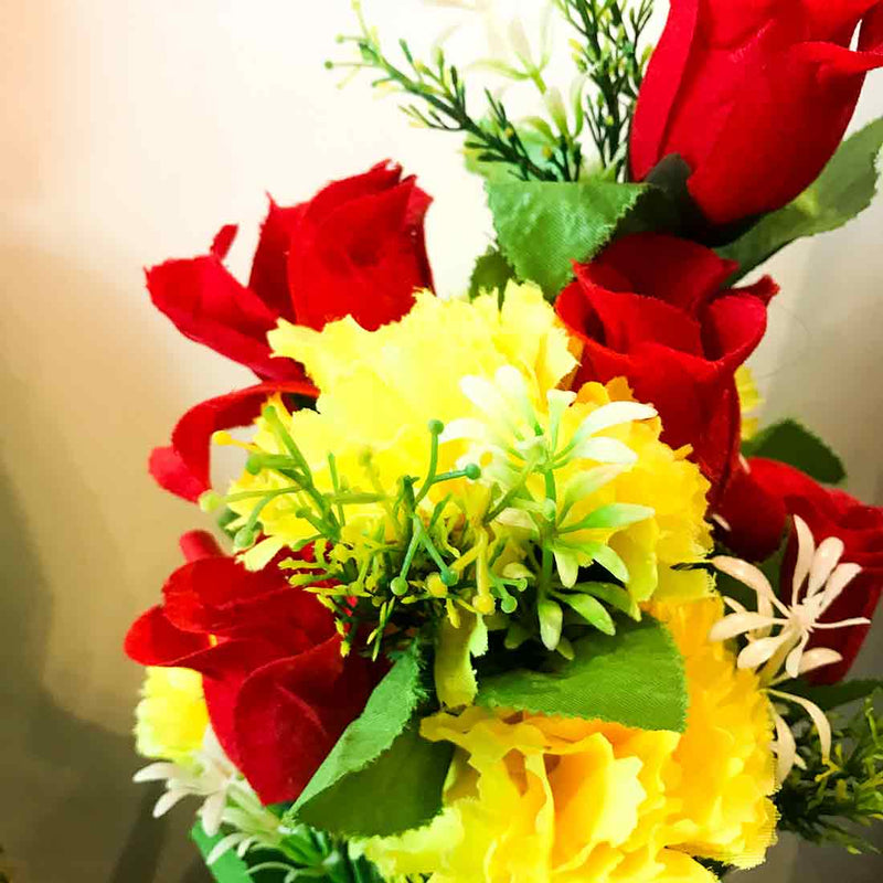 Artificial Roses - Yellow Rose Flowers -For Table & Home Décor - ApkaMart