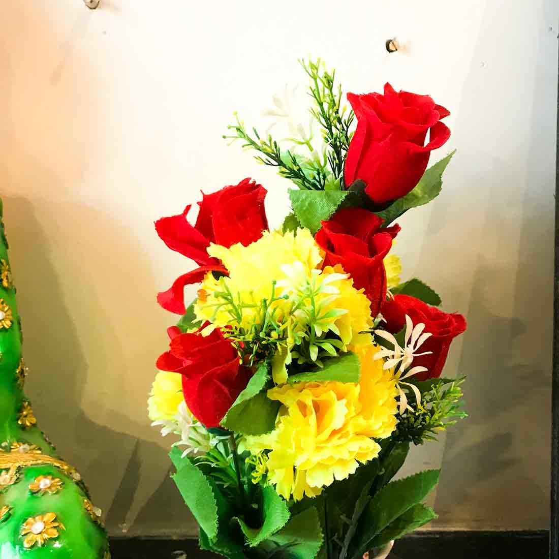 Artificial Roses - Yellow Rose Flowers -For Table & Home Décor - ApkaMart